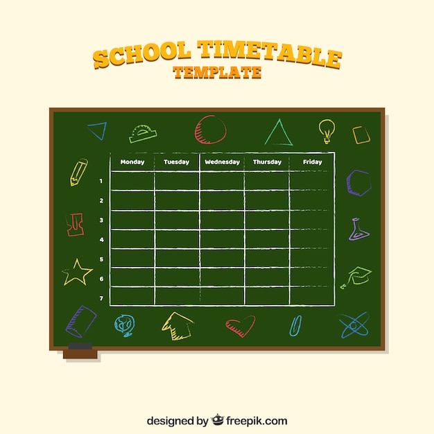 timetable chart ideas