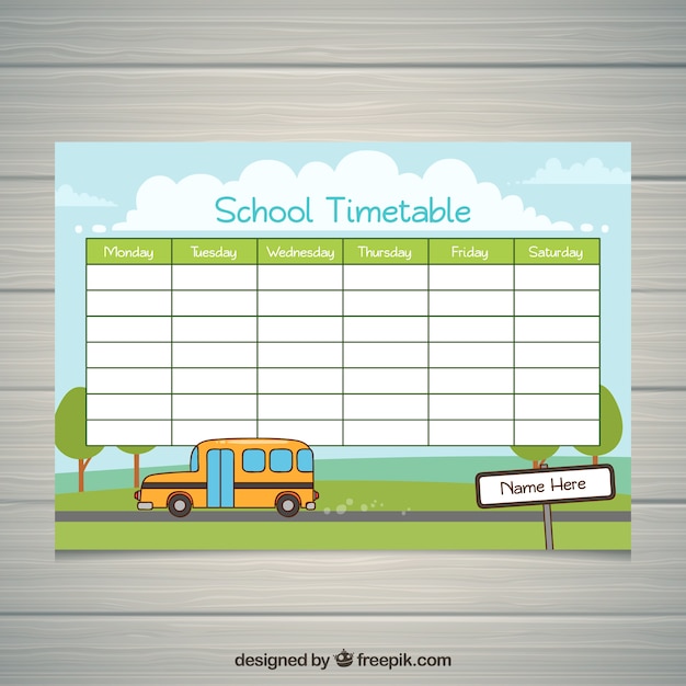 ideas to present timetable chart