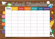 Premium Vector School Timetable Template