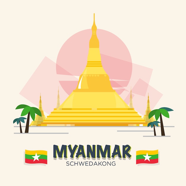 Download Free Schwedakong Landmark Of Myanmar Asean Set Premium Vector Use our free logo maker to create a logo and build your brand. Put your logo on business cards, promotional products, or your website for brand visibility.