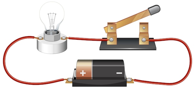 Free Vector | Science experiment of electric circuit