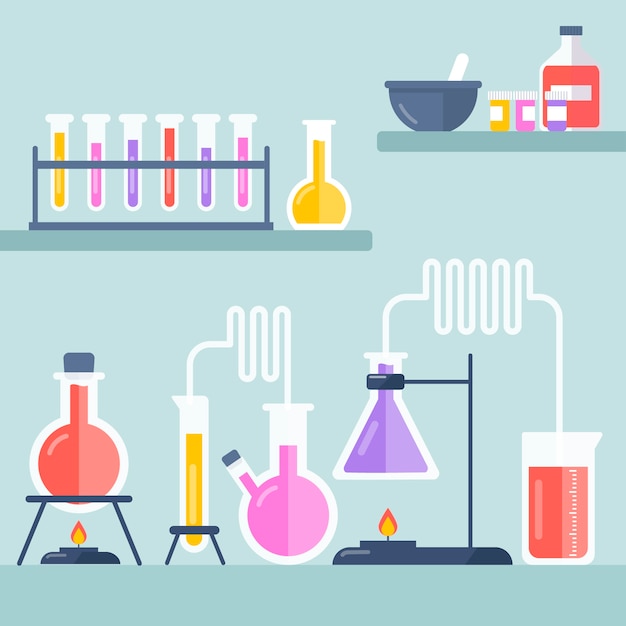 Free Vector | Science lab objects