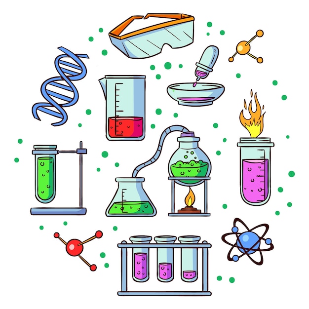 Free Vector | Science lab objects