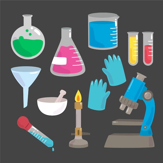 Science lab objects | Free Vector