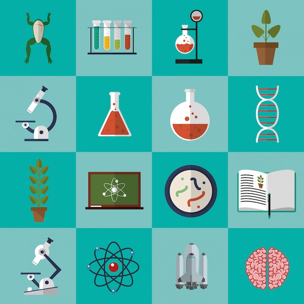 Premium Vector | Science Related Icons Image