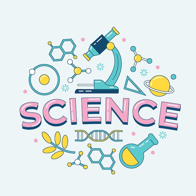 Free Vector Science word concept