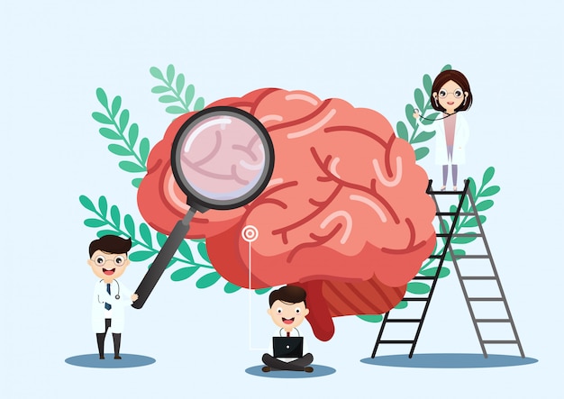 Premium Vector | Scientific medical illustration of human brain stroke