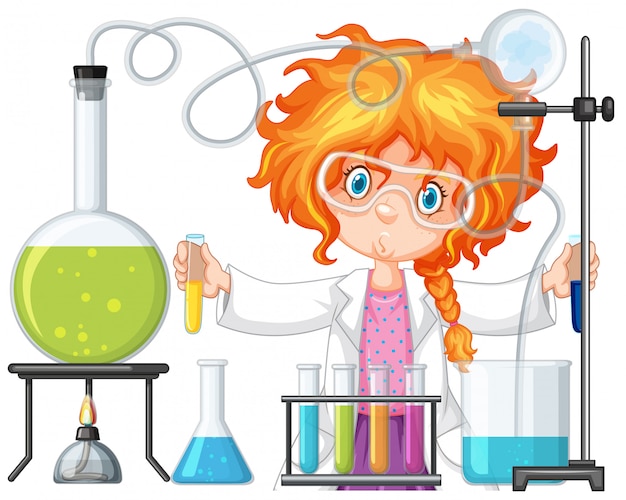 Free Vector | Scientist doing experiment in science lab
