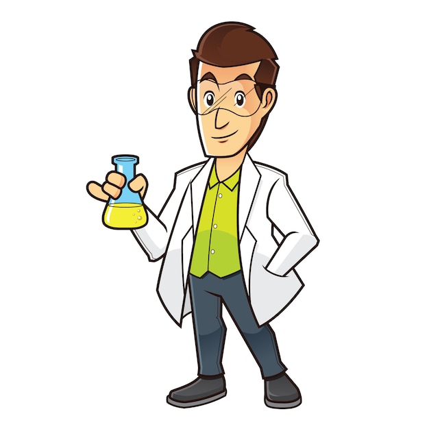 Premium Vector | Scientist mascot character