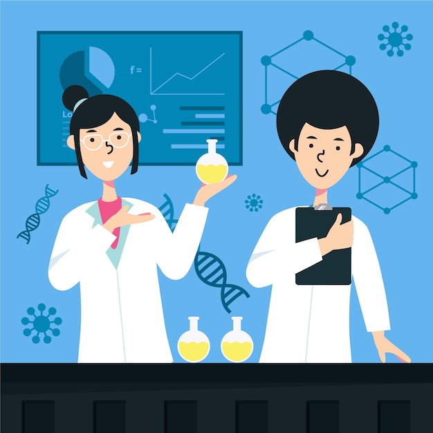 Free Vector | Scientist working