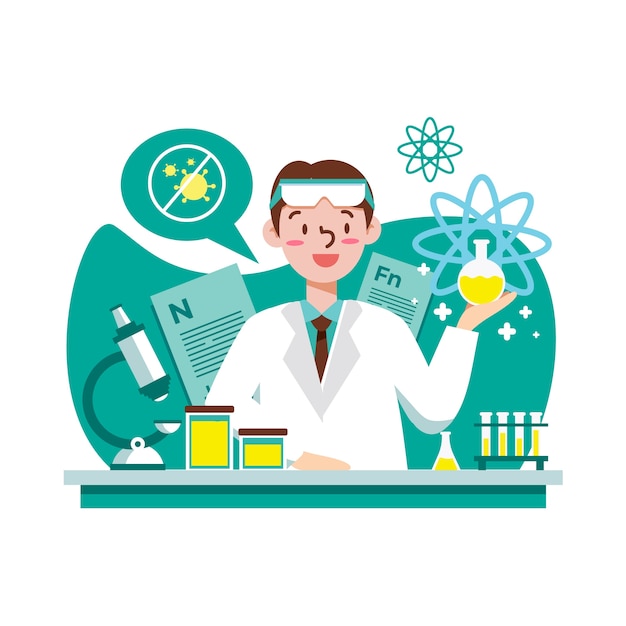 Free Vector | Scientist working