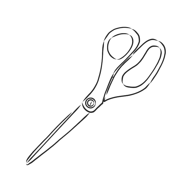 Premium Vector Scissors vector sketch illustration. doodle style
