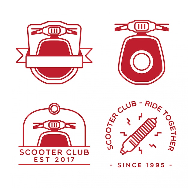 Download Free Scooter Logo Design Set Premium Vector Use our free logo maker to create a logo and build your brand. Put your logo on business cards, promotional products, or your website for brand visibility.