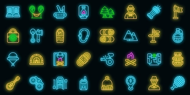 Premium Vector | Scouting icons set. outline set of scouting vector ...