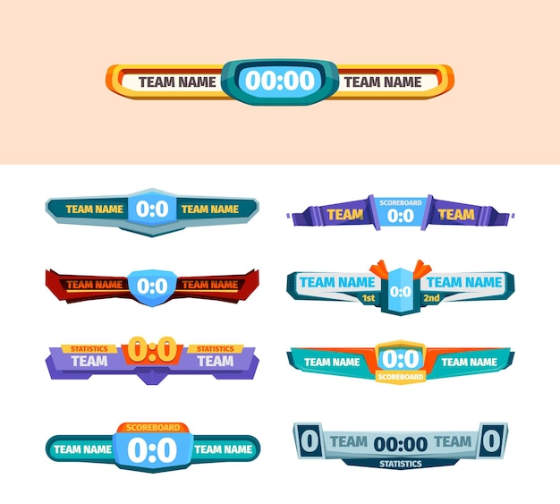 Download Premium Vector | Scring boards. score graphics versus players information banners timer and team ...