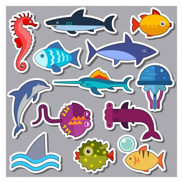 Sea Animals Stickers Printable