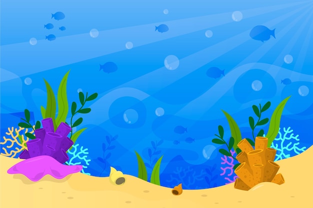 Free Vector | Under the sea background concept