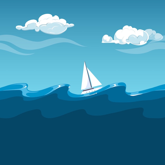 Premium Vector | Sea illustration