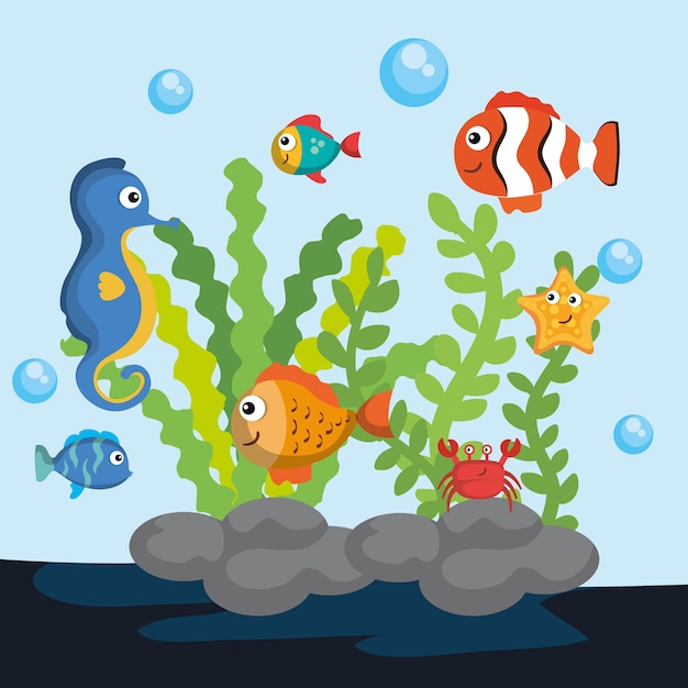 Premium Vector | Sea life