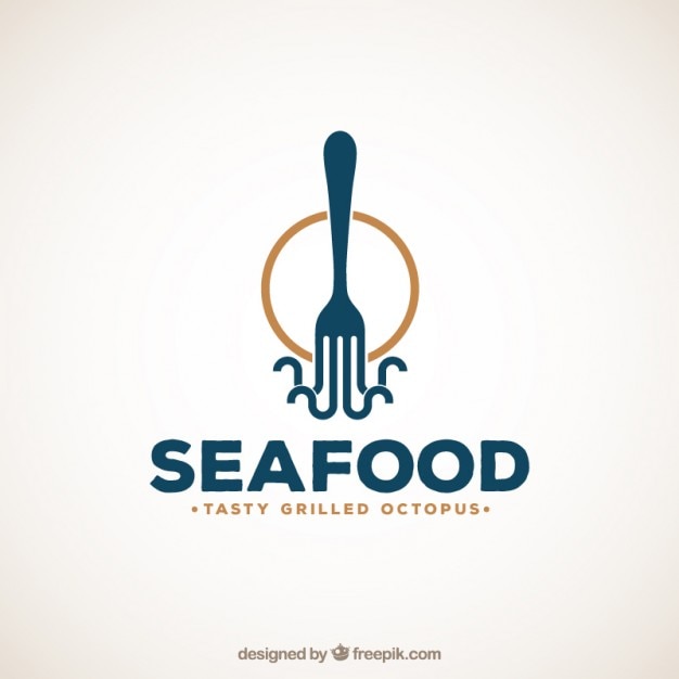 Download Free Seafood Logo Premium Vector Use our free logo maker to create a logo and build your brand. Put your logo on business cards, promotional products, or your website for brand visibility.