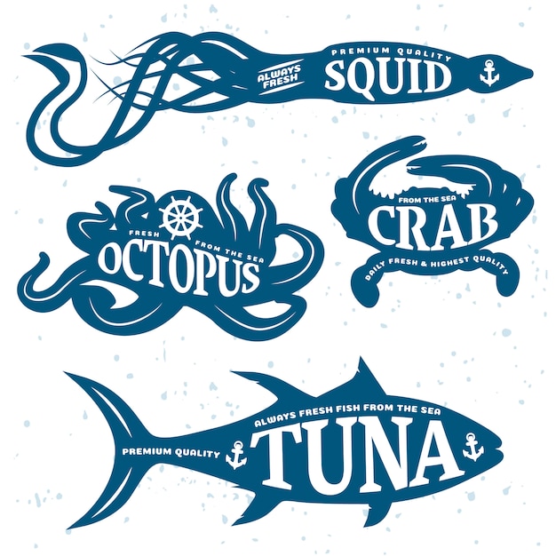 Download Free Download This Free Vector Seafood Quote Set Placed On Blue Sea Use our free logo maker to create a logo and build your brand. Put your logo on business cards, promotional products, or your website for brand visibility.