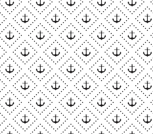 Premium Vector | Seamless anchor pattern