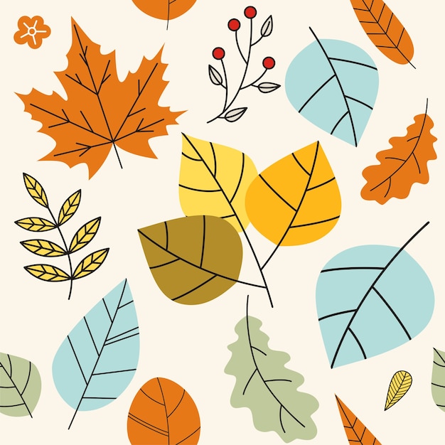 Premium Vector | Seamless autumn pattern