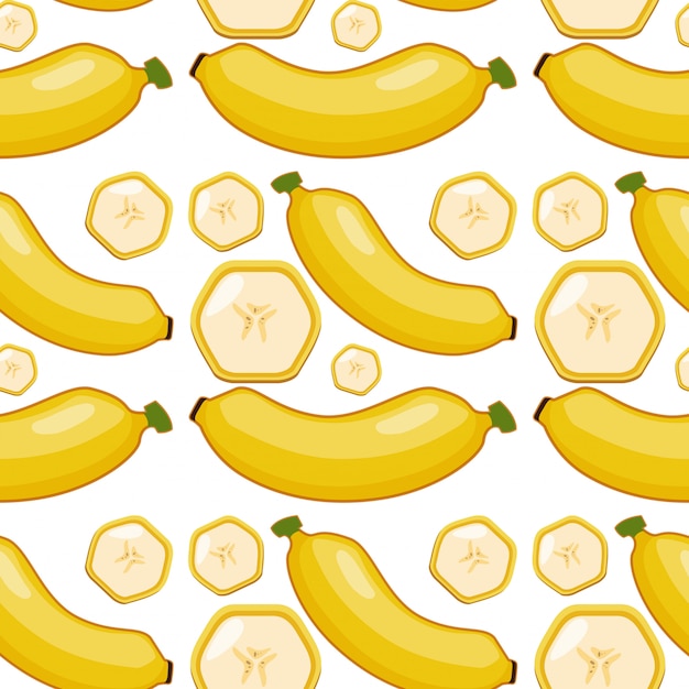 Premium Vector | Seamless background design with banana