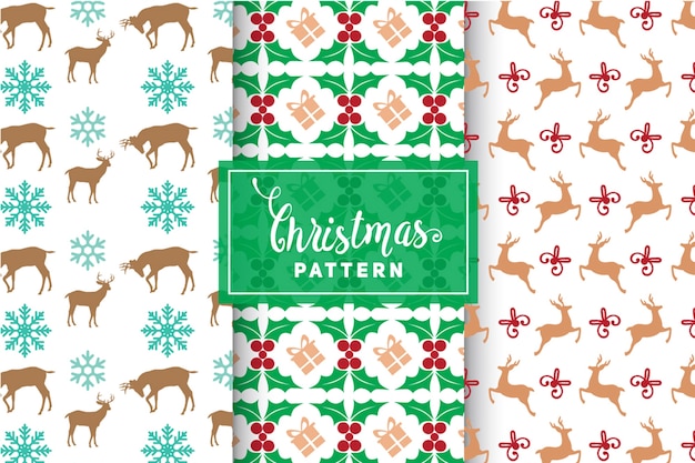 Premium Vector | Seamless christmas patterns. simple, minimalist ...