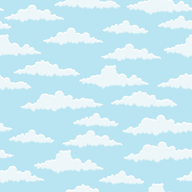 Premium Vector | Seamless clouds pattern