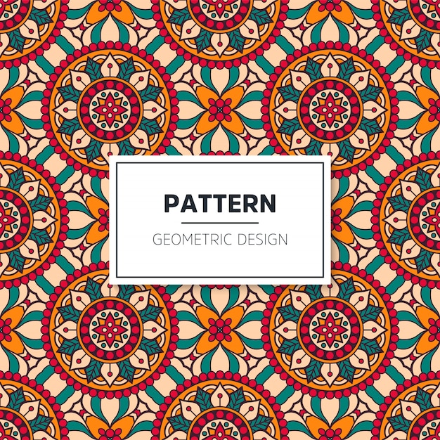 Download Seamless colored mandala pattern | Free Vector