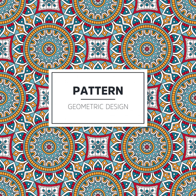 Download Seamless colored mandala pattern | Free Vector