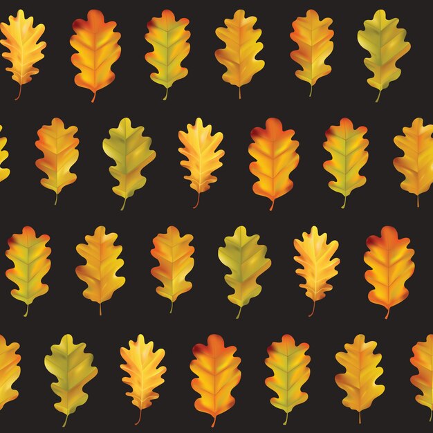 Premium Vector Seamless Colorful Autumn Leaves Background Pattern