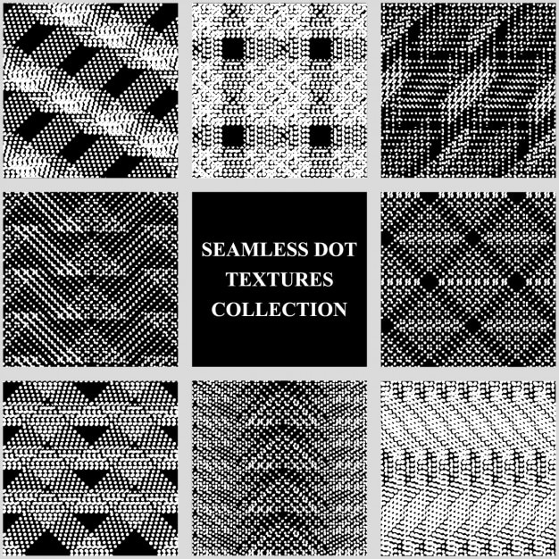 Seamless dot textures collection
