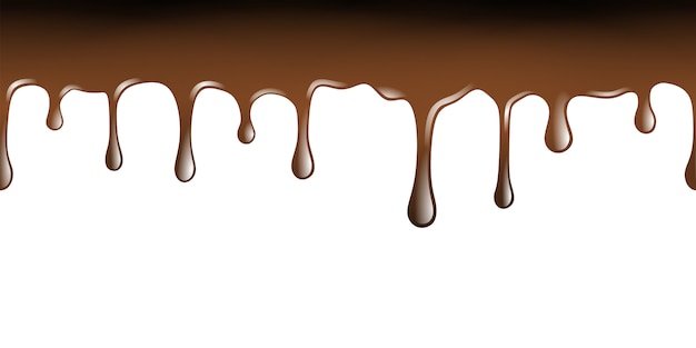 Premium Vector | Seamless dripping chocolate