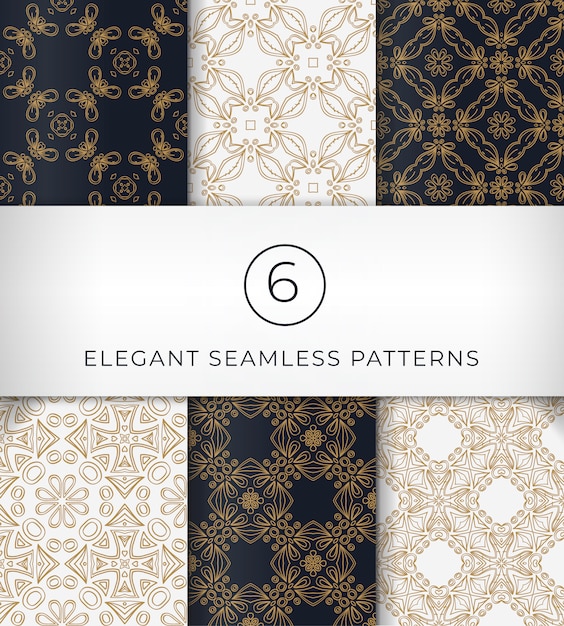 Seamless elegant patterns Vector Premium Download