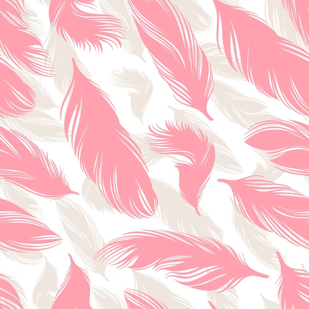 Download Premium Vector | Seamless feather pattern