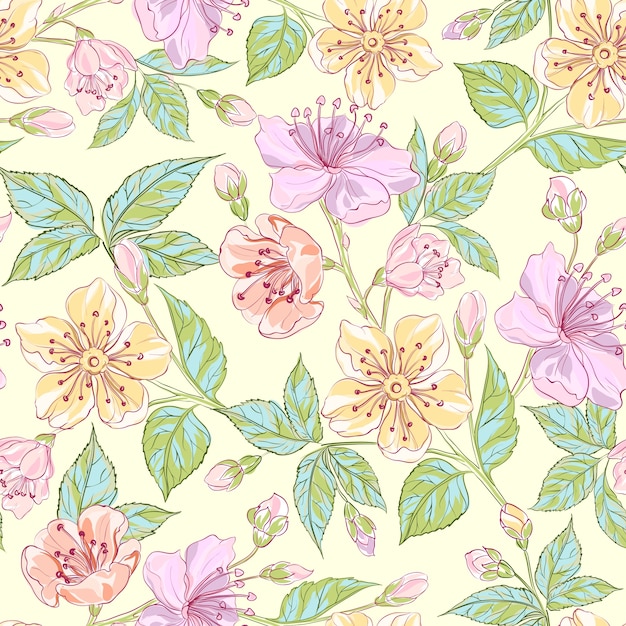 seamless floral pattern illustrator free download