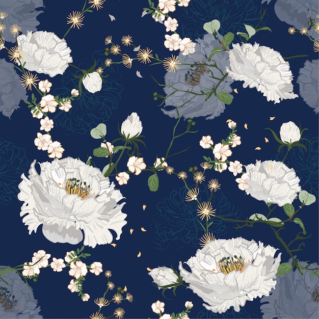 Seamless floral pattern Premium Vector