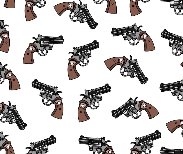 Premium Vector Seamless gun pattern