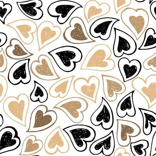 Premium Vector Seamless hearts pattern