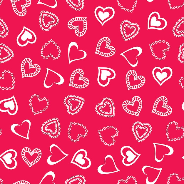 Premium Vector | Seamless hearts pattern