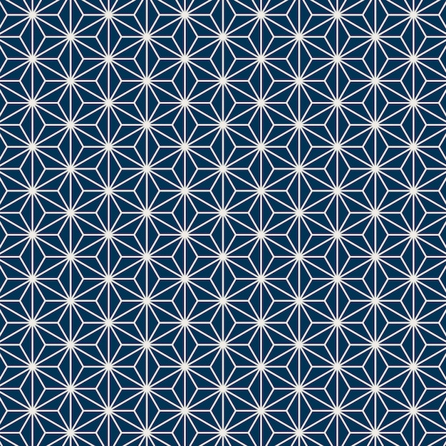 Free Vector Seamless Japanese Pattern With Hemp Leaf Motif