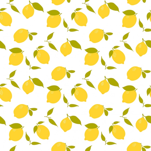 Premium Vector | Seamless lemon pattern background