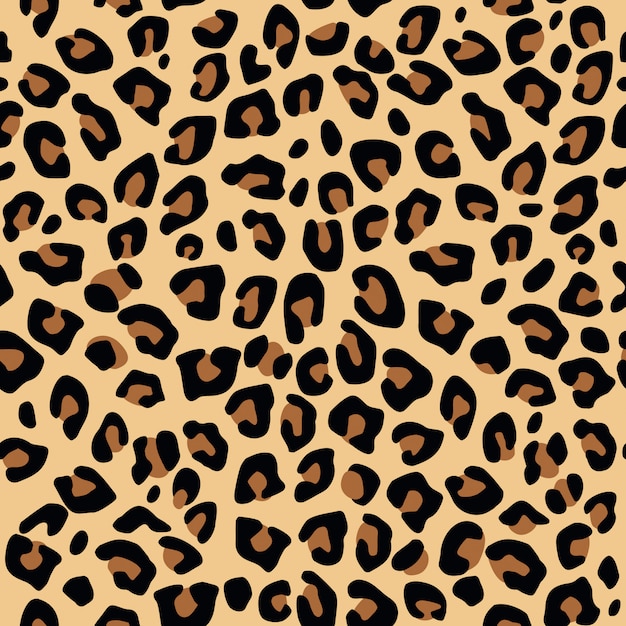 Premium Vector | Seamless leopard print pattern