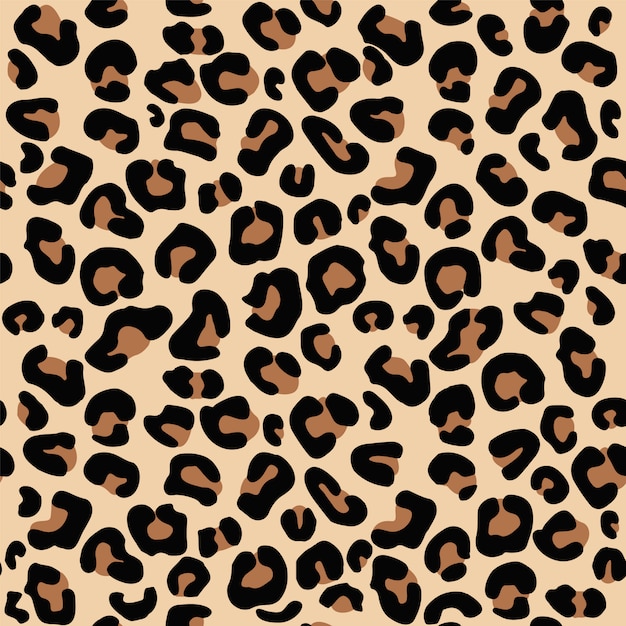 Premium Vector | Seamless leopard print.