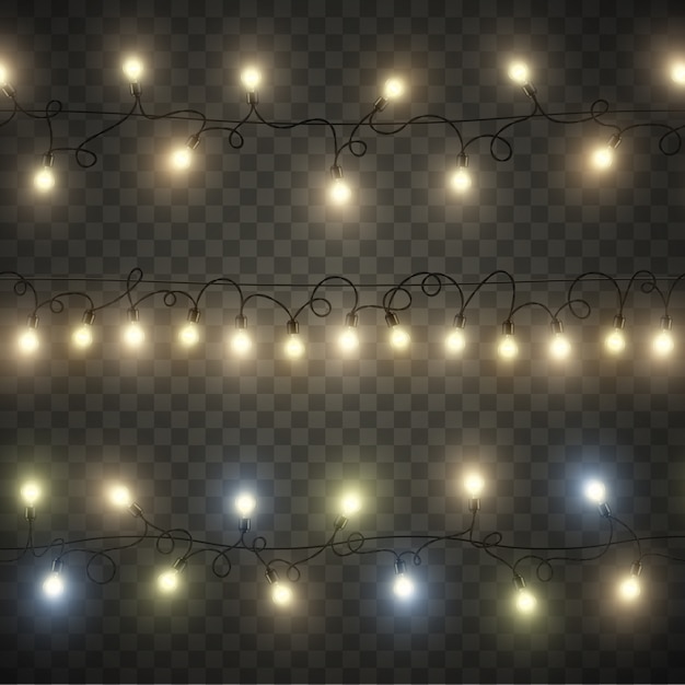 Premium Vector | Seamless light garland