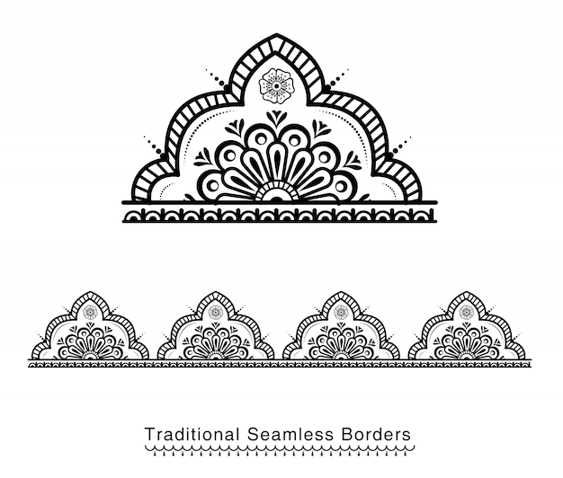 premium-vector-seamless-mandala-border