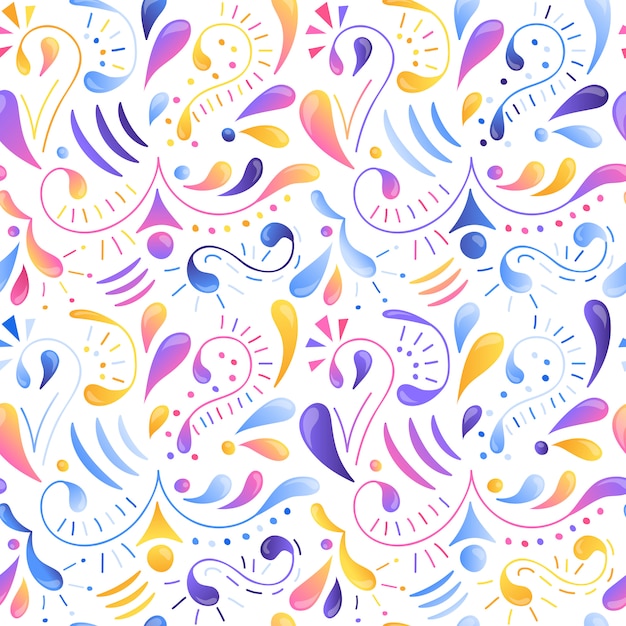 Seamless multicolored gradient pattern. Premium Vector