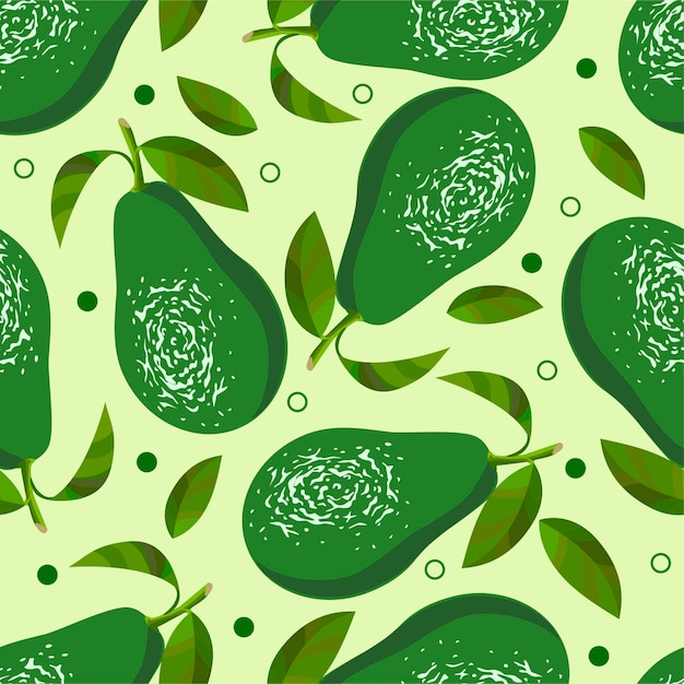 Premium Vector Seamless pattern of avocado